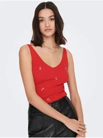 Red Patterned Tank Top JDY Nanna - Women