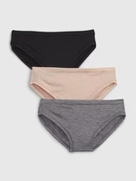 Set of three women's panties in grey, beige and black GAP