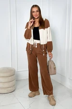 Corduroy set sweatshirt + pants Camel