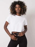 White cotton short T-shirt