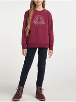 Burgundy girly sweatshirt Ragwear Evka - Girls