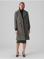 Grey-black women's patterned coat AWARE by VERO MODA Gaida - Ladies