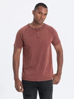 Ombre Men's t-shirt with henley neckline