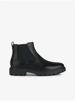 Black Men's Leather Ankle Boots Geox Spherica - Men