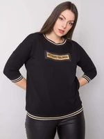 Black Oversized Cotton Sweatshirt