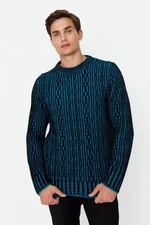 Trendyol Black Men's Regular Fit Crewneck Knitwear Knitwear Sweater