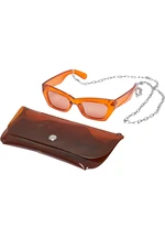 Sunglasses with strap and case - orange