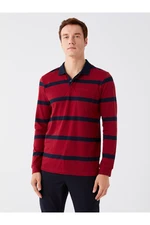 LC Waikiki Polo Neck Long Sleeve Striped Men's Sweatshirt