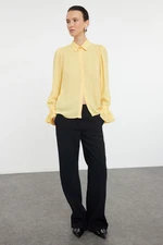 Trendyol Yellow Spanish Sleeve Woven Shirt