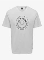 Men's White T-Shirt ONLY & SONS Lamer Life - Men