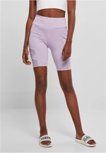 Women's High Waist Tech Mesh Cycle Lilac Shorts