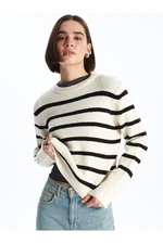 LC Waikiki Crew Neck Striped Long Sleeve Women's Knitwear Sweater