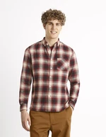 Celio Flannel Plaid Shirt Camulto - Men