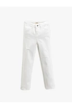 Koton Basic Jeans Trousers 5-Pocket Slim Fit Worn.