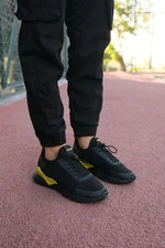 Riccon Black Yellow Unisex Sneakers 00122044