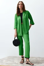 Trendyol Green Woven Kimono-Pants Set