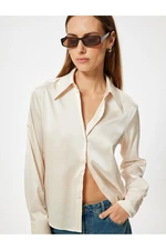 Koton Satin Shirt Long Sleeve Classic Collar