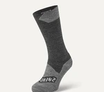 Sealskinz Waterproof All Weather Mid Length Sock Black/Grey Marl XL Calcetines de ciclismo