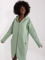 Pistachio Oversize Zip-Up Hoodie