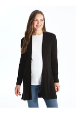 LC Waikiki Shawl Collar Plain Long Sleeve Maternity Knitwear Cardigan