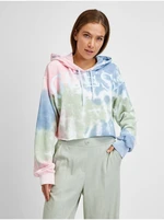 Green Blue Ladies Batik Cropped Hoodie Guess - Women