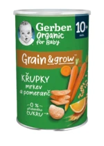 GERBER Organic chrumky s mrkvou a pomarančom 35 g