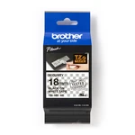 Brother TZe-SE4 Pro Tape, 18mm x 8m, biela tlač/čierny podklad, originálna páska