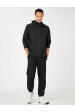 Koton Basic Oversize Sports Jacket with a Hooded Zipper Detail