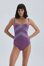 Dagi Purple Strapless Covered Swimsuit (Take it off)