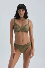 Dagi Green Fitting Bikini Top With Corset