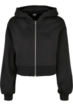 Women's Short Oversized Zipper Jacket Black