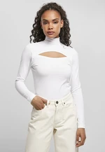 Women's turtleneck with long sleeves in white