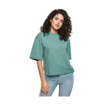 Women's Organic Oversized T-Shirt with White Leaf