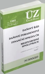 ÚZ 1563 Daňový řád, Finanční správa, Daňové poradenství, Platby v hotovosti