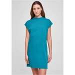 Women's Turtle Extended Shoulder Dress - Blue-Green