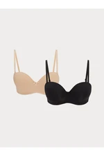 LC Waikiki Underwire Unpadded Plain Strapless Bra 2 Pack