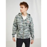 Green Men's Patterned Zippered Hoodie Diesel - Mens