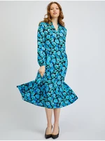 Orsay Black and Blue Ladies Patterned Dress - Women