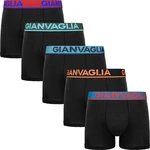 5PACK Men's Boxer Shorts Gianvaglia Black