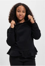 Girls' Organic Volants Hoody Black