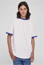 Oversized Ringer T-shirt white/royal