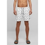 Swim Shorts Pattern whitescriptlogo