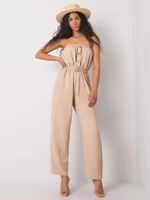 RUE PARIS Bézs jumpsuit övvel