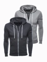 Ombre BASIC 2-pack men's unbuttoned hoodie set