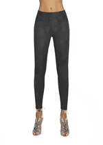 Bas Bleu LYDIA women's leggings made of soft material with a metallic pattern