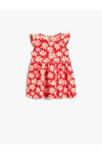 Koton Girl Patterned Floral Short Sleeve Dress