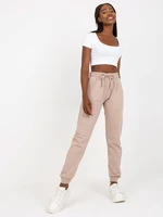 Pantaloni della tuta da donna  Fashionhunters Beige