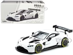 Aston Martin GT3 White 1/64 Diecast Model Car by Pop Race