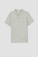 DEFACTO Boy Regular Fit Short Sleeve Polka Dot Print T-Shirt