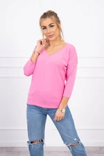 Light pink blouse with a V-neck